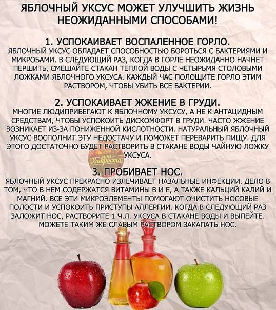 Яблочный уксус: 6 способов использования при кашле – lifekorea.ru