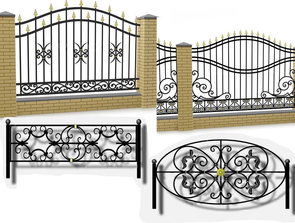 Образцы кованных заборов