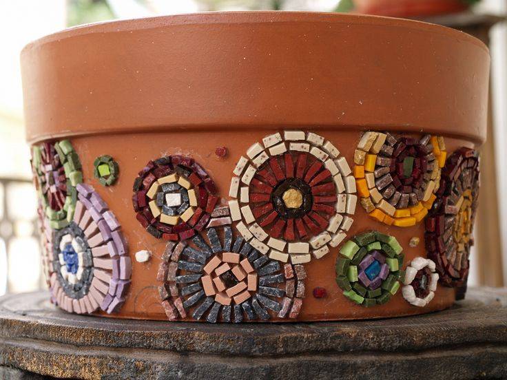 Декор цветочных горшков — фото идеи для украшения интерьера