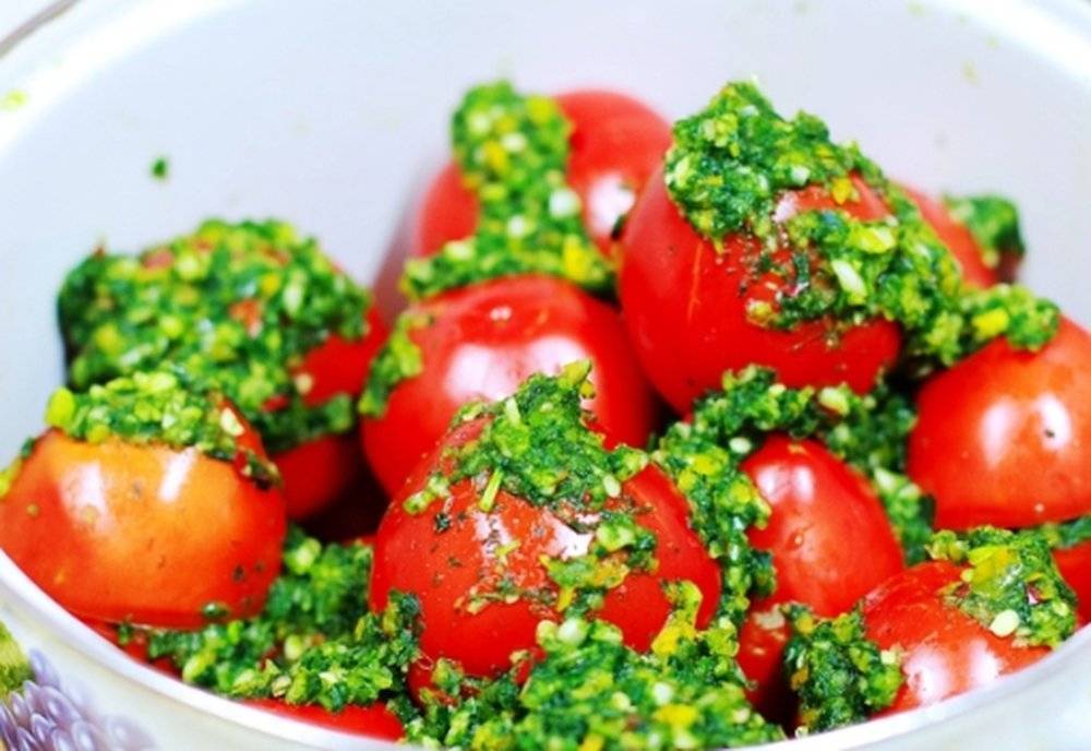 Зеленые помидоры по-грузински на зиму, самый вкусный рецепт