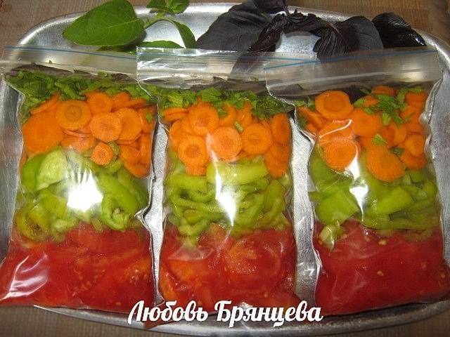 Заморозка овощей на зиму в домашних условиях - баклажаны, болгарский перец, брокколи