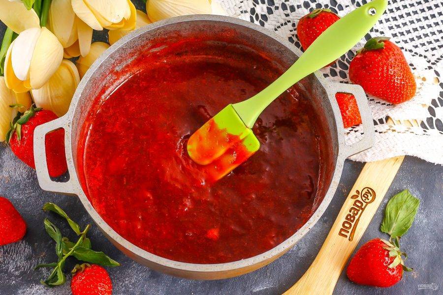 Клубничный джем вкусный и густой, рецепт на зиму 5-минутка с желатином в мультварке — пошагово с фото, как приготовить джем из клубники