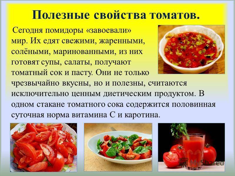 Польза и вред помидоров: как томаты влияют на организм и здоровье человека (женщин).