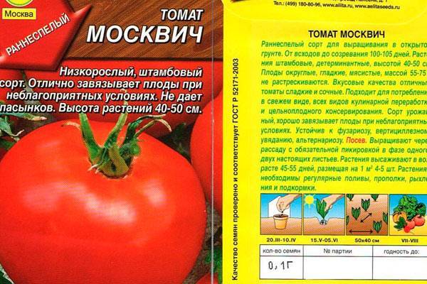 Томат "москвичка": характеристика и описание сорта помидор с фото, отзывы об урожайности