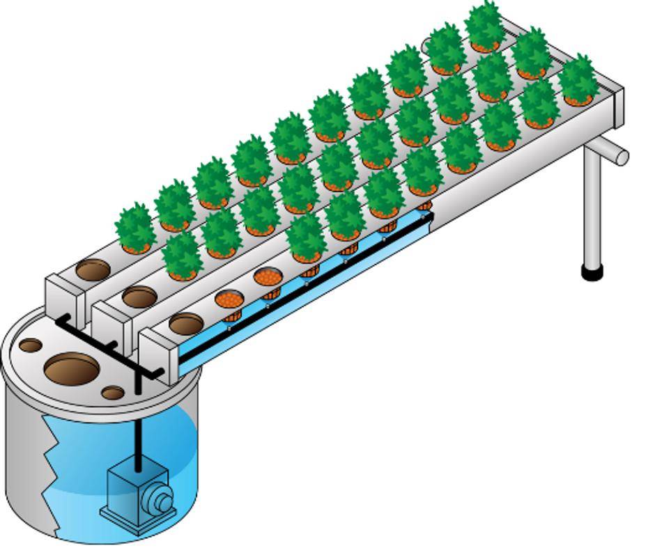 Схема установки гидропонной установки