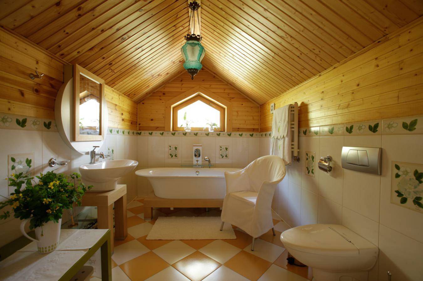 Ванная комната на даче: рекомендации, решения