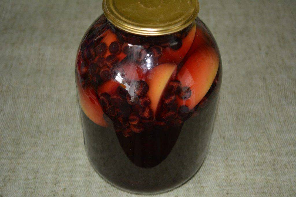 Компот из черноплодки с яблоками на зиму, рецепты приготовления, видео