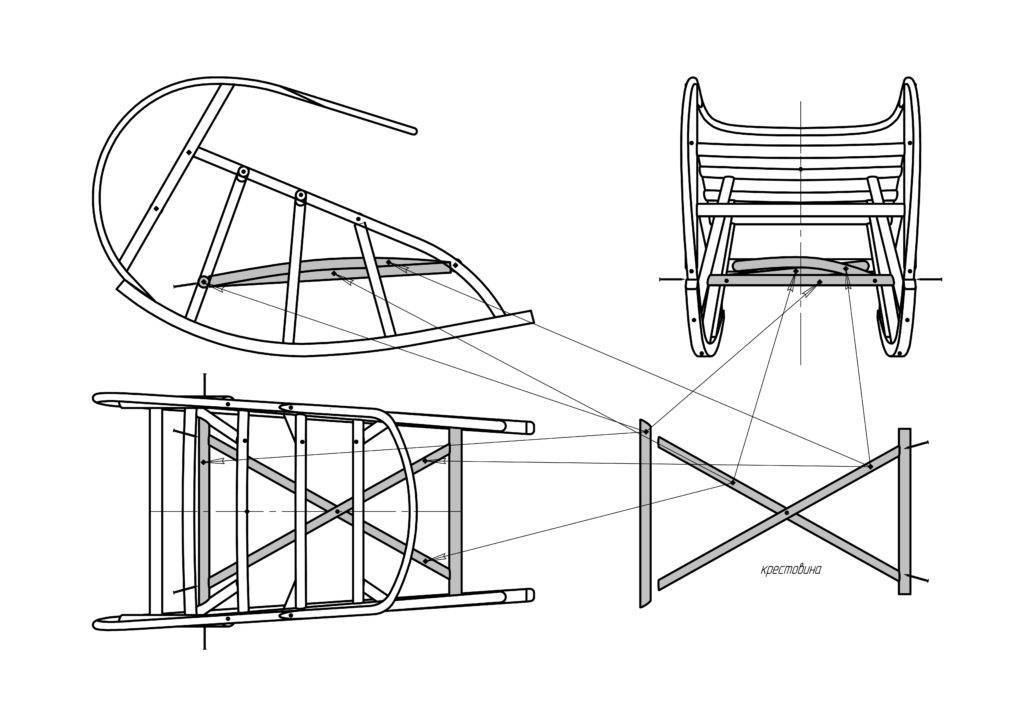 Как сделать кресло качалку своими руками из фанеры чертежи и размеры