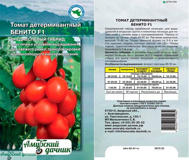 Описание гибридного томата Бенито f1 и советы по выращиванию сорта