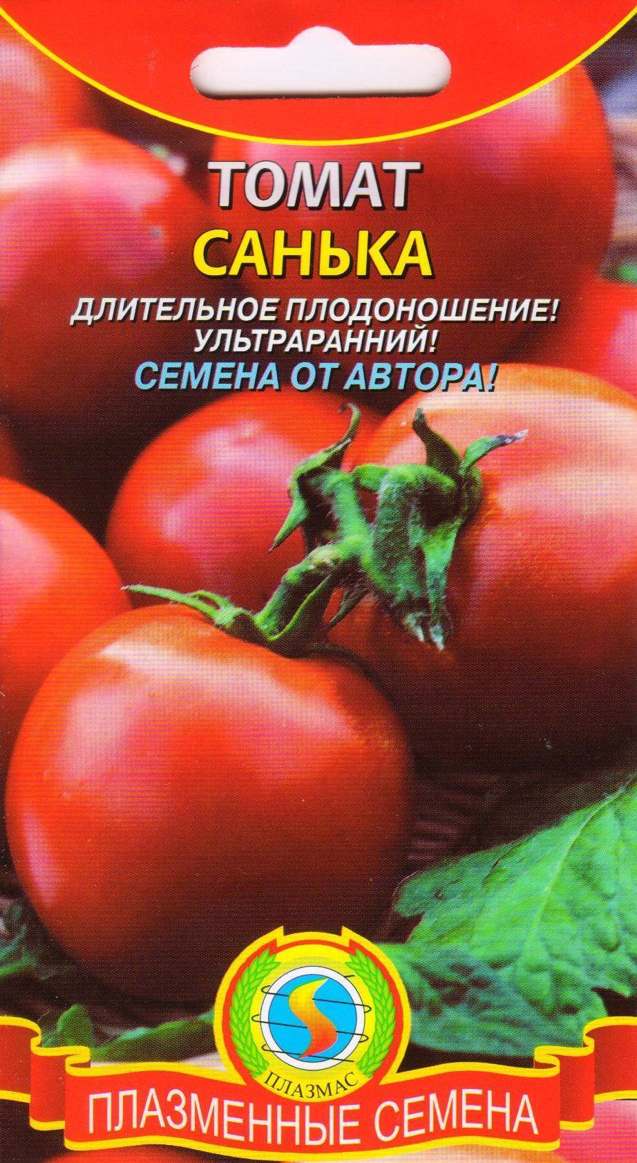 Описание сорта томата санька – отзывы и характеристика, урожайность, фото