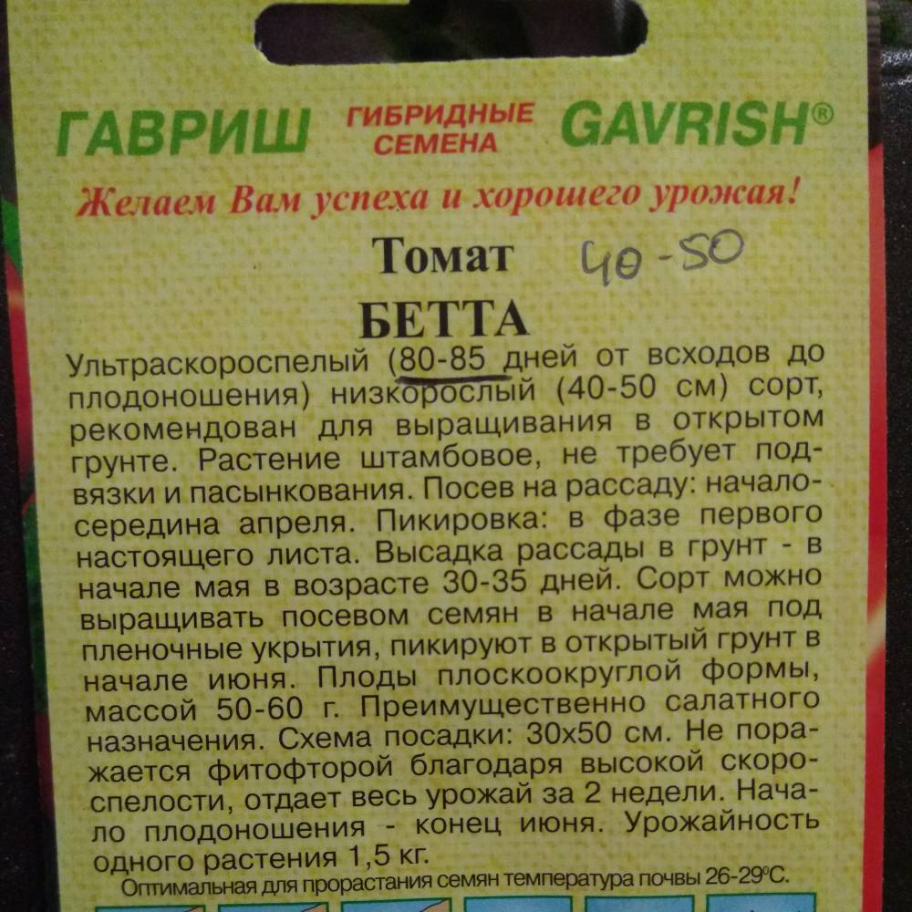 Томат бетта: описание и характеристика сорта, отзывы, фото, урожайность