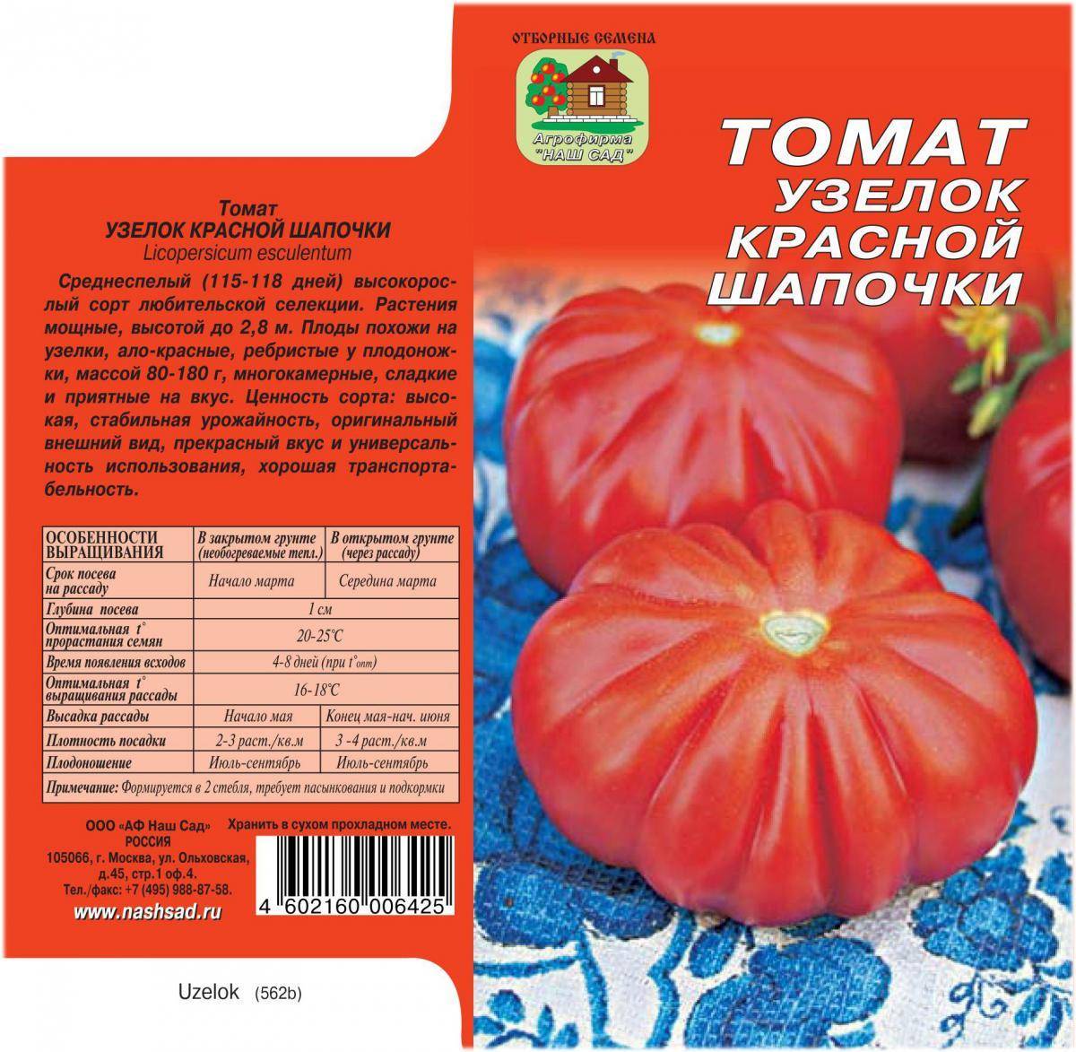 Сорта томатов: 			орлиный клюв