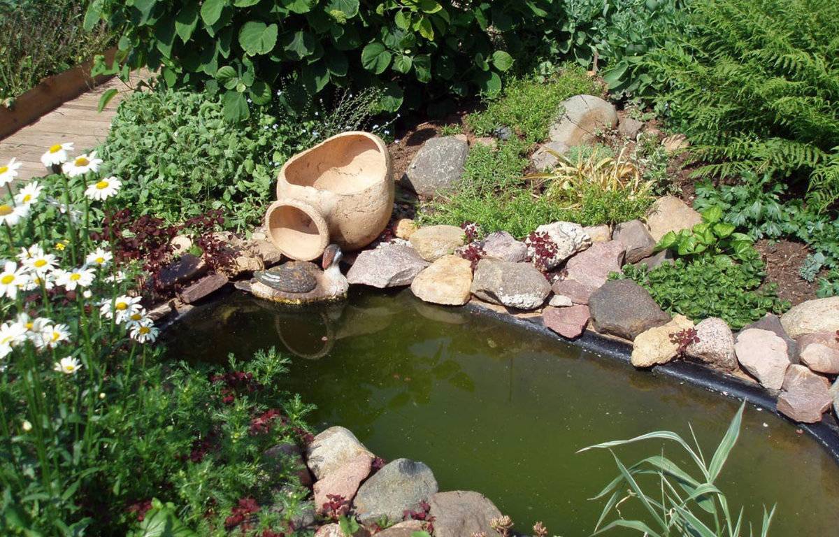 Водоем из старой ванны