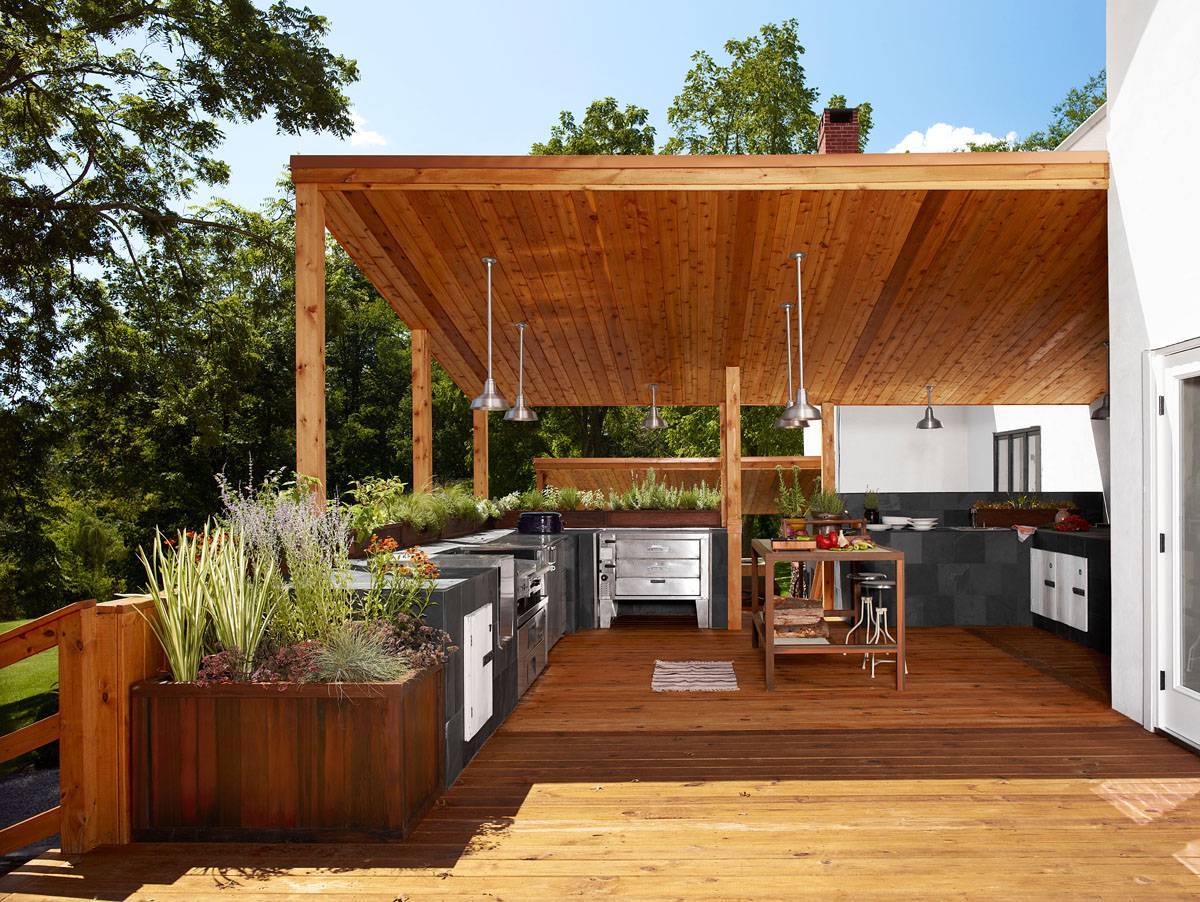 Летняя кухня на даче своими руками + фото, схемы, чертежи