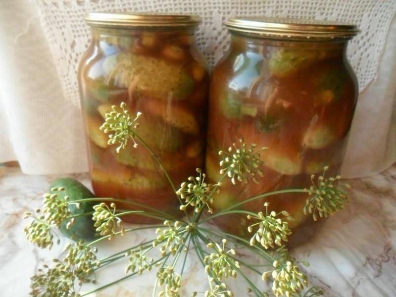Огурцы с кетчупом на зиму — 4 самых вкусных рецепта