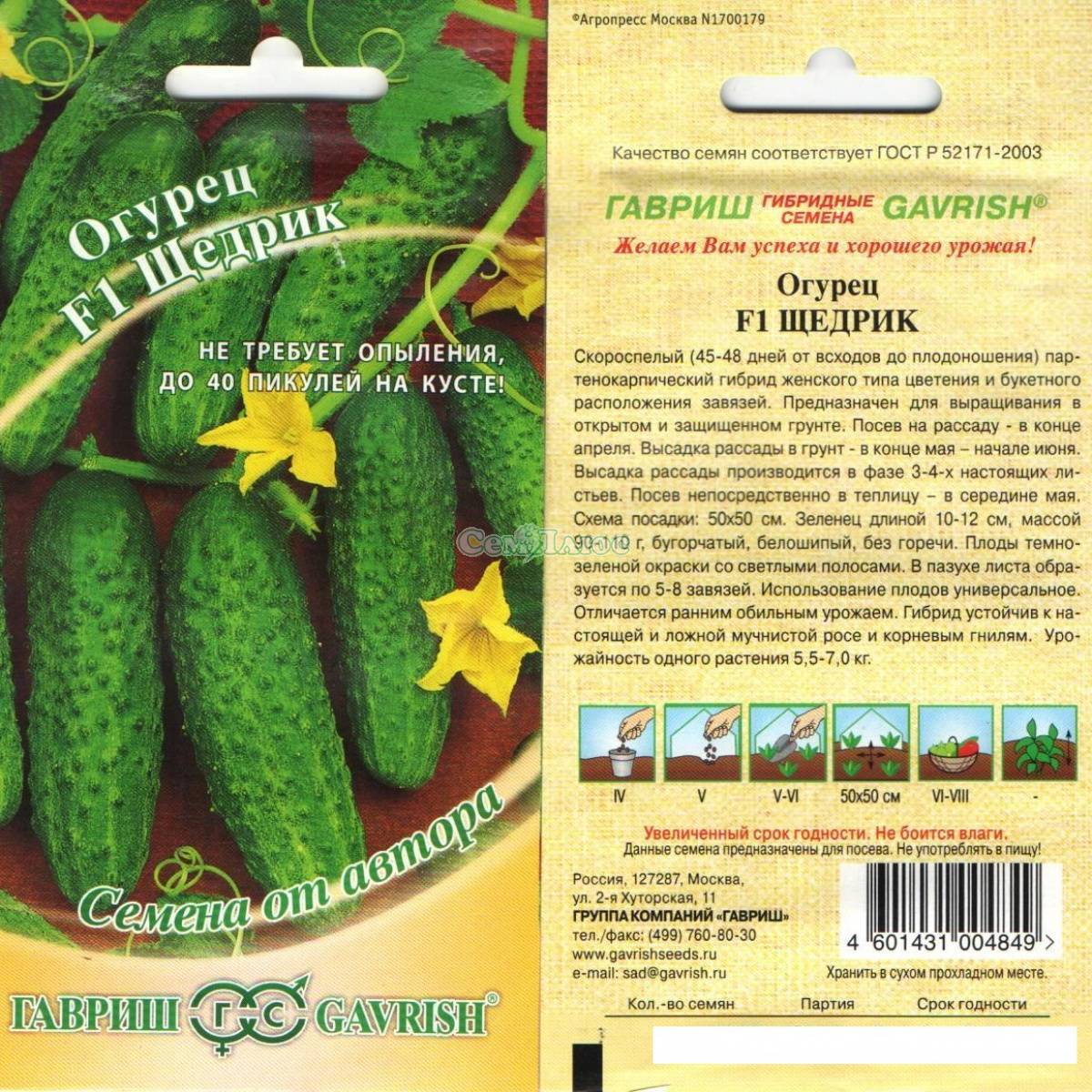Огурец щедрик: описание, выращивание, уход, фото