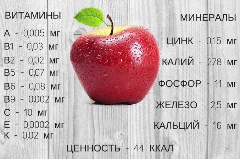 Какие витамины в яблоках: сколько, микроэлементы, минералы, где больше, питательные вещества
