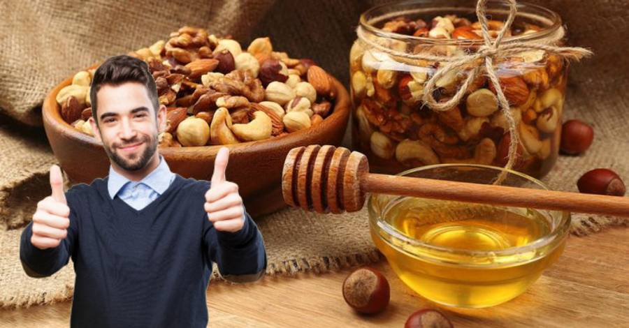 Мёд и грецкие орехи для потенции у мужчин: влияние, рецепты с мёдом
