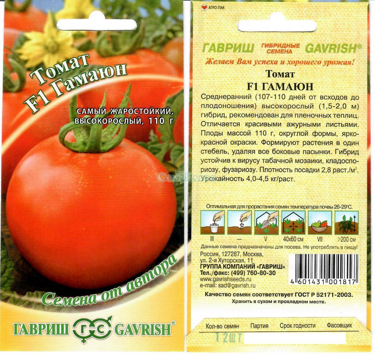 Описание томата Гамаюн, урожайность и потребительские свойства